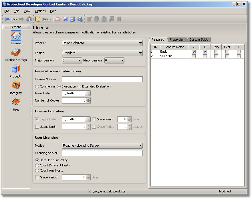 Protection! Licensing Framework Developer x64 screenshot